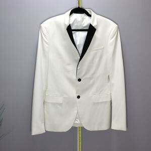 Zara Man White Tuxedo Blazer Black Lapel EU50 / US40 Women’s 12